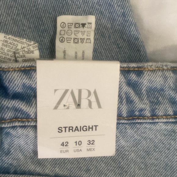 Nwt Zara high rise ankle light blue denim jeans - Picture 7 of 8
